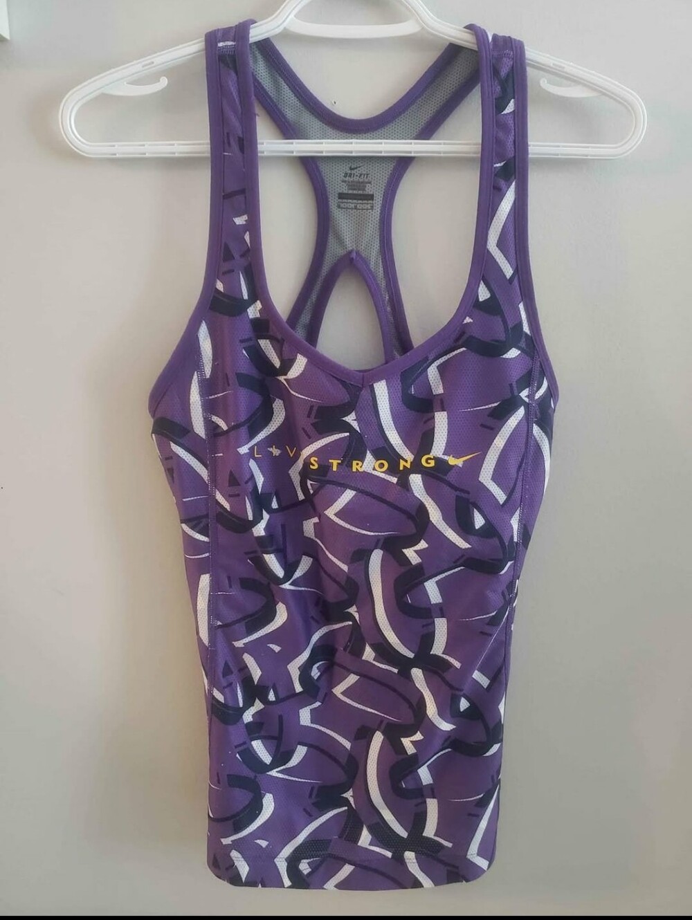 Nike Purple Patterned Racerback Training Tank